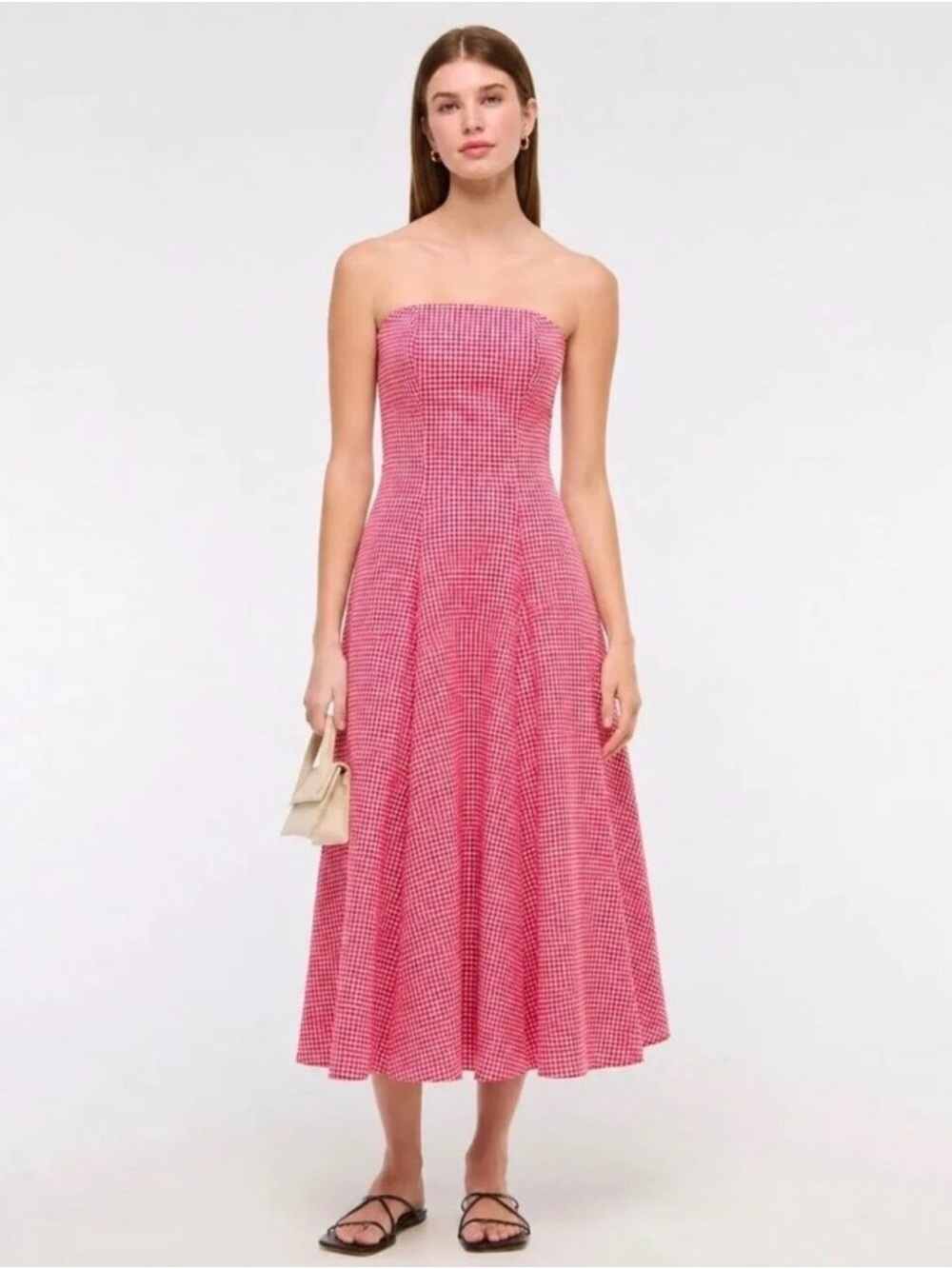 Abercrombie & Fitch Mila Strapless Midi Dress